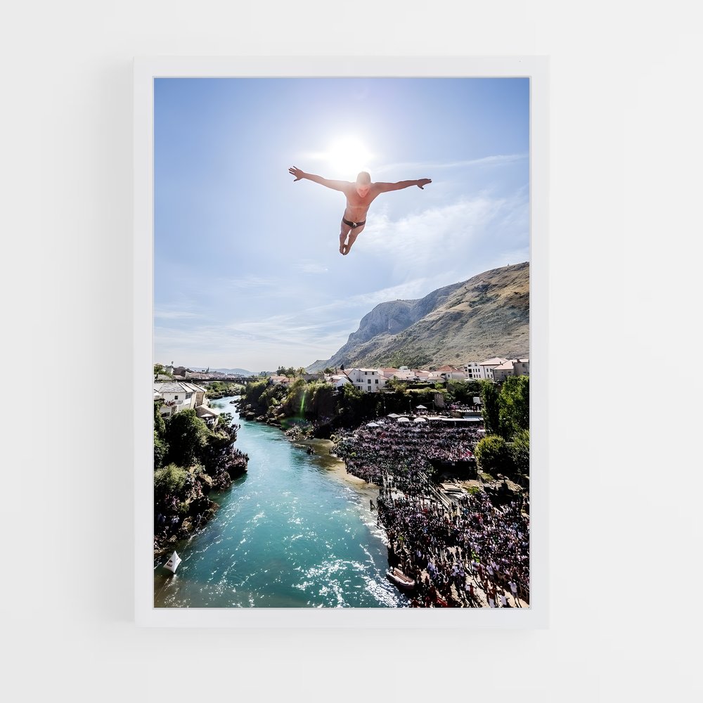 Poster Diving de world – affiche Plongeon depuis une plateforme (vue 3)